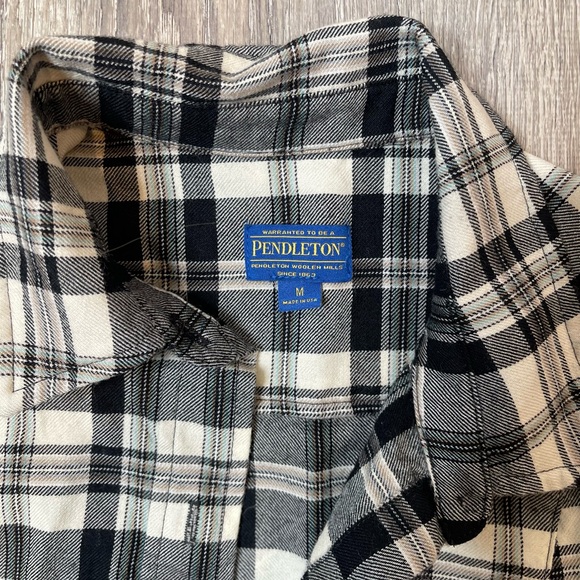 Pleated Pendleton Shirt size Medium Plaid Womens - Picture 4 of 6